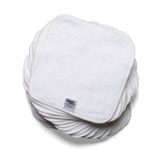 CHEEKY- Organic Cotton Resuable Wipes- White